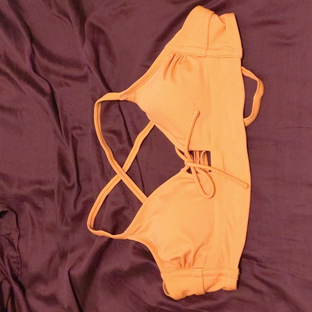 Pink halter swimtop